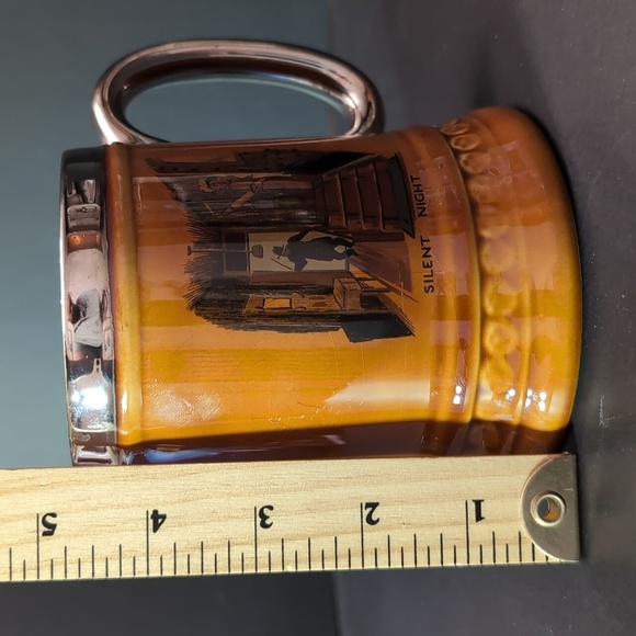 Vintage Lord Nelson Silent Night Pottery Beer Stein, Tan/Silver. - Picture 10 of 10